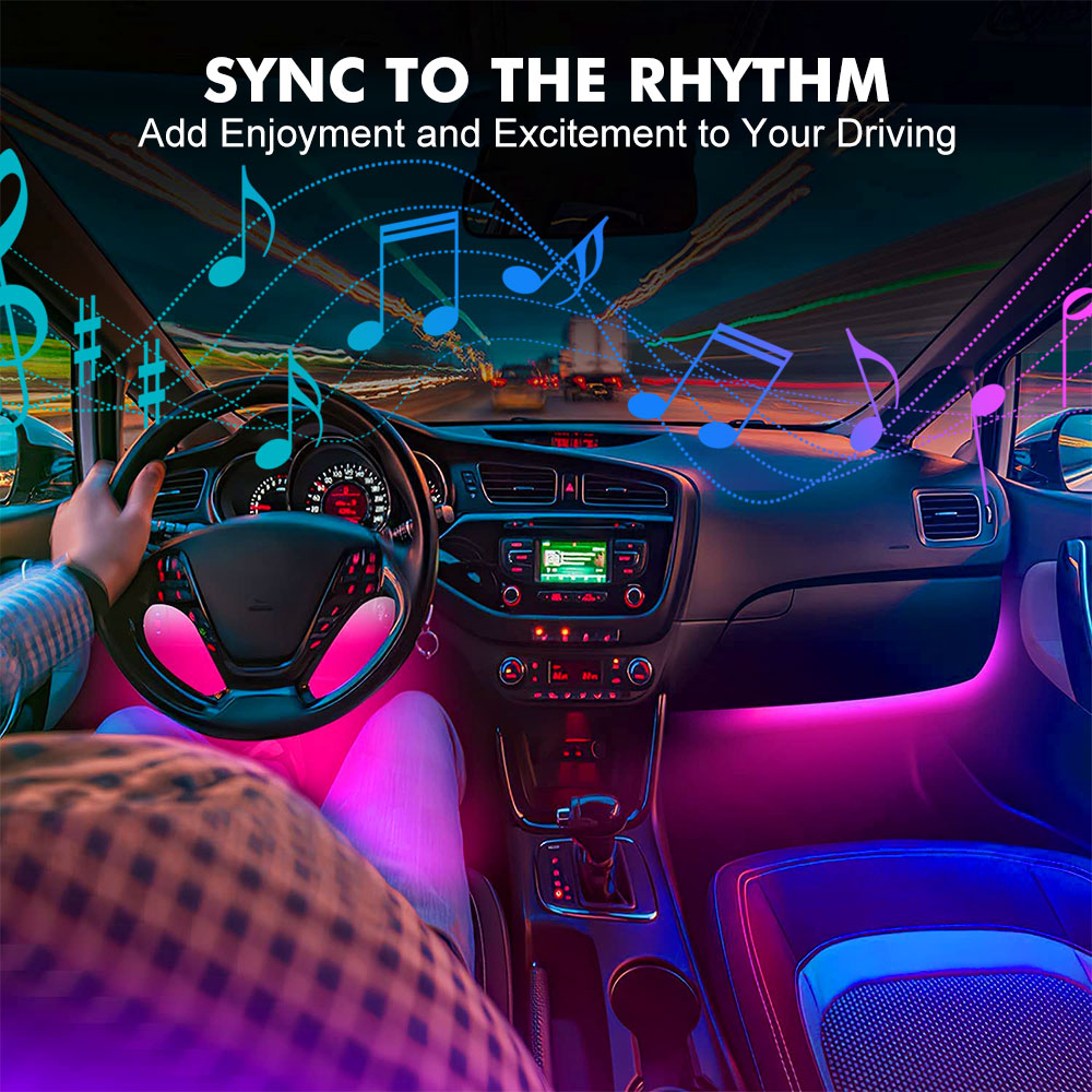 Đèn LED Dây Xe Ô Tô, Trang Trí - đánh giá và giá Led Ambient Interior Car Lights App Control