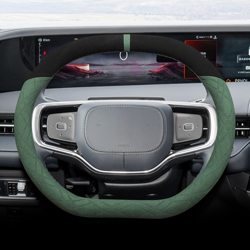 For Lincoln Nautilus 2021-2025 - đánh giá và giá Car Steering Wheel Cover Anti Slip Breathable