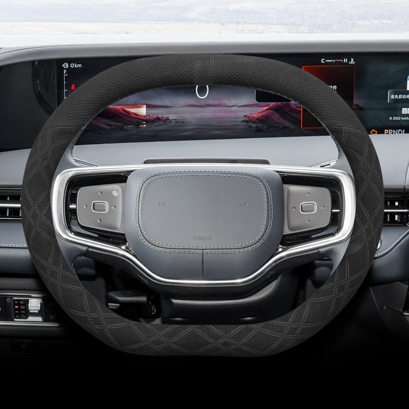 For Lincoln Nautilus 2021-2025 - đánh giá và giá Car Steering Wheel Cover Anti Slip Breathable