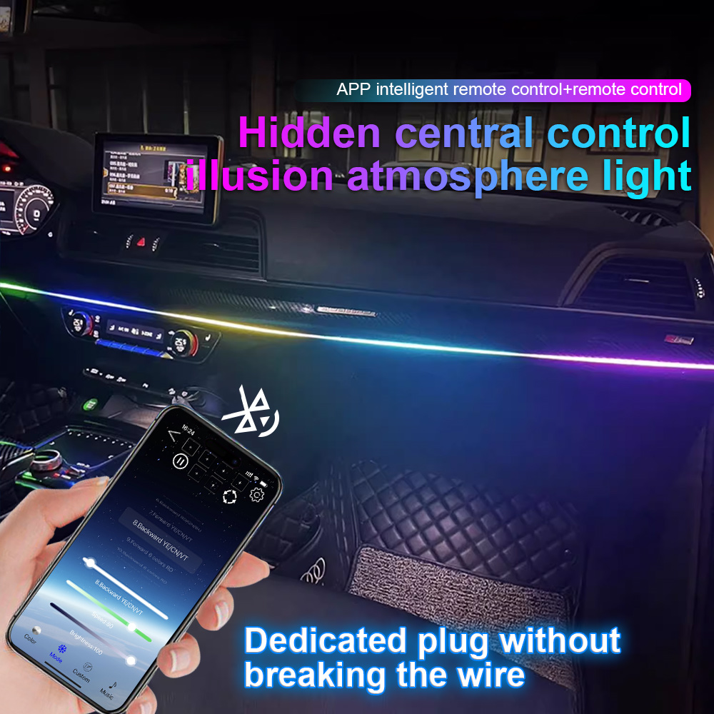 64 colors USB Car LED Ambient  - đánh giá và giá Led Ambient Interior Car Lights App Control