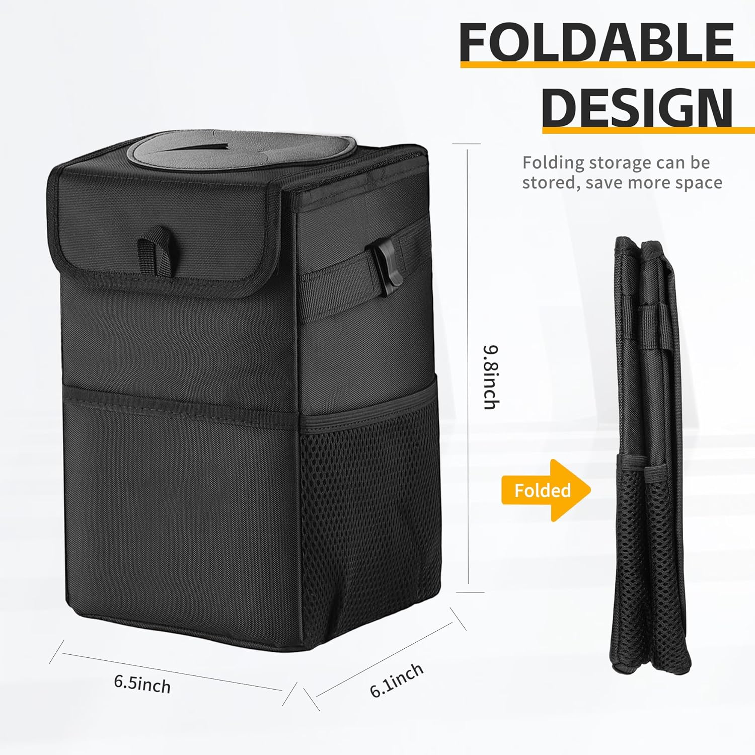 3-in-1 Car Trash Can with Lid  - đánh giá và giá Waterproof Car Trash Can With Lid