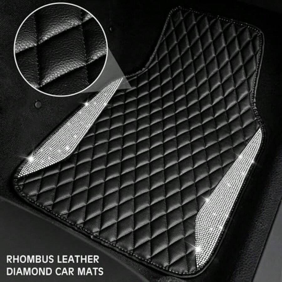 Leather Car Mats Shining Diamo - đánh giá và giá Car Floor Mats Universal Waterproof Leather