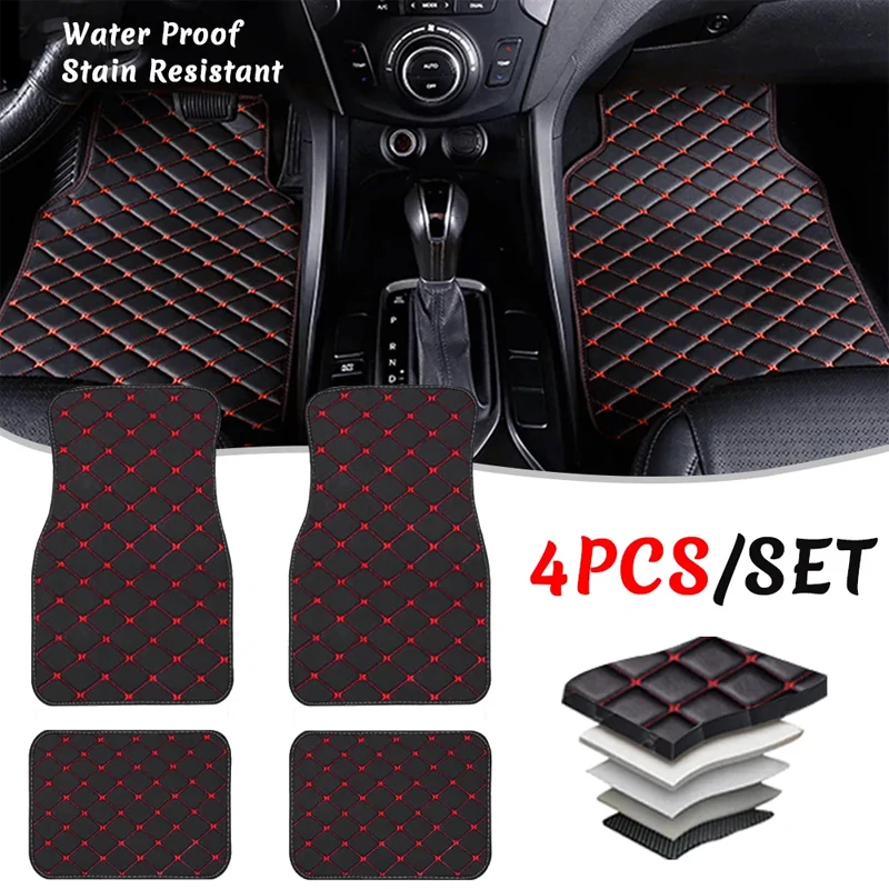 Car Floor Mats 4PCS Universal  - đánh giá và giá Car Floor Mats Universal Waterproof Leather