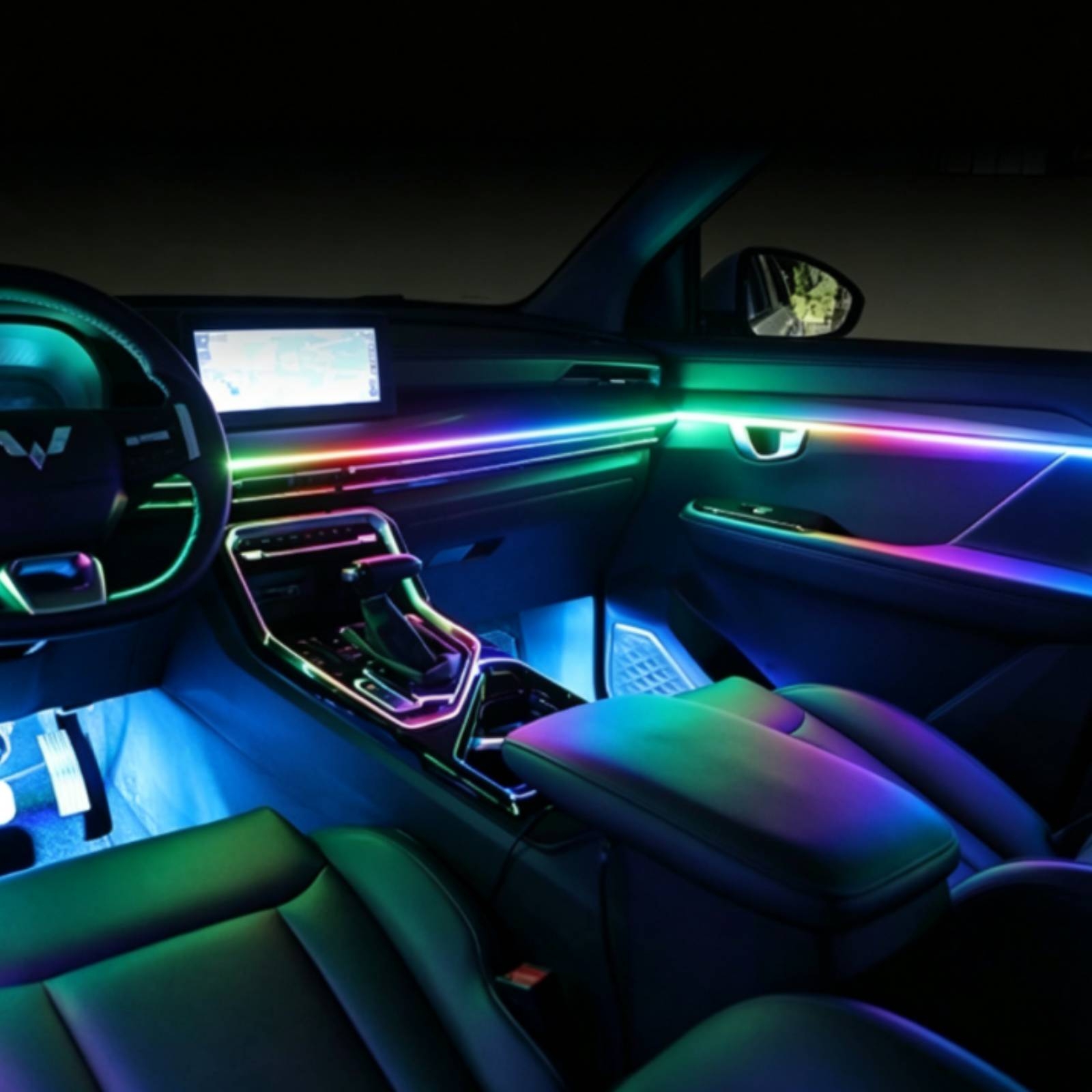6 Pieces Acrylic Interior Car  - đánh giá và giá Led Ambient Interior Car Lights App Control